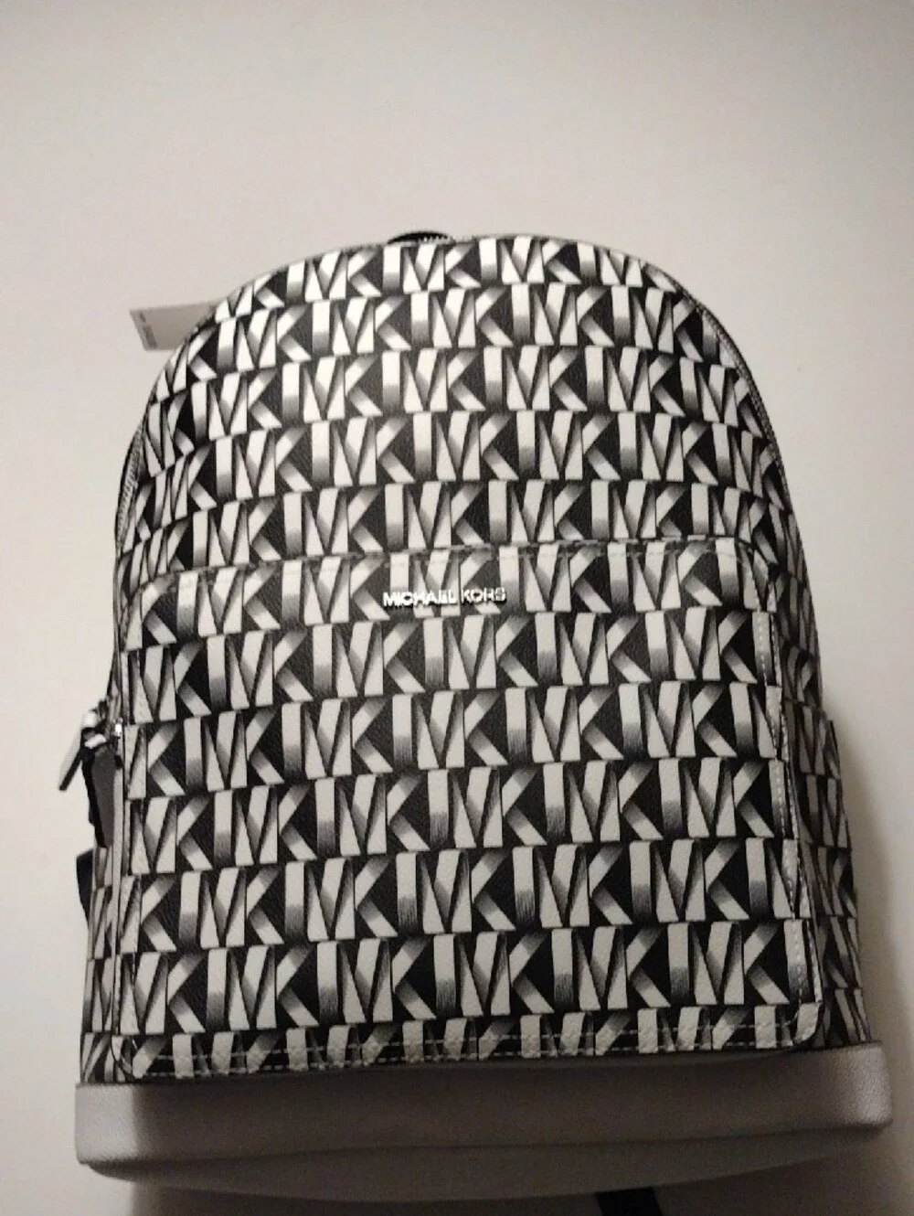Michael Kors Black & White Signature Logo Backpack